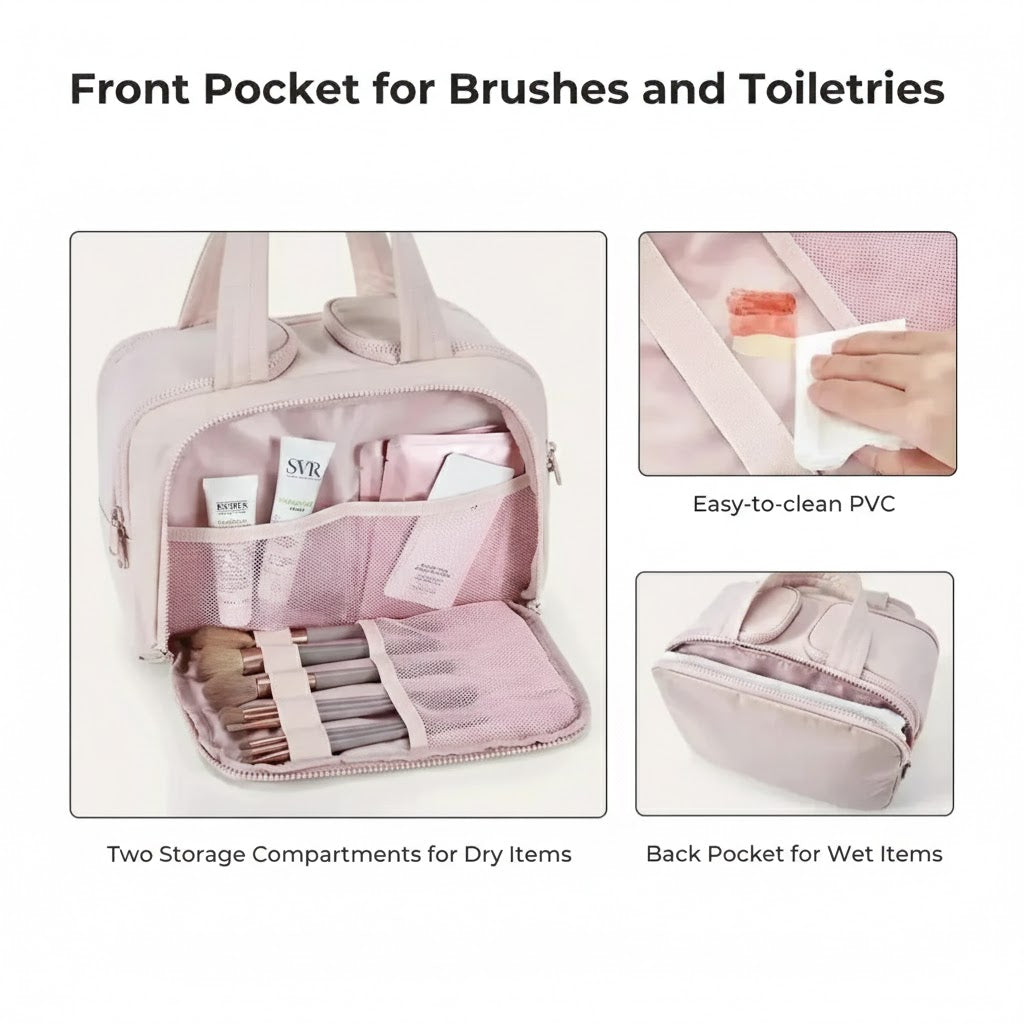 Soft Crush Travel Toiletry Bag